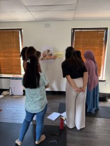 Participants immersed in a fun team activity during a workshop on innovation, leadership & wellbeing for a team of 50